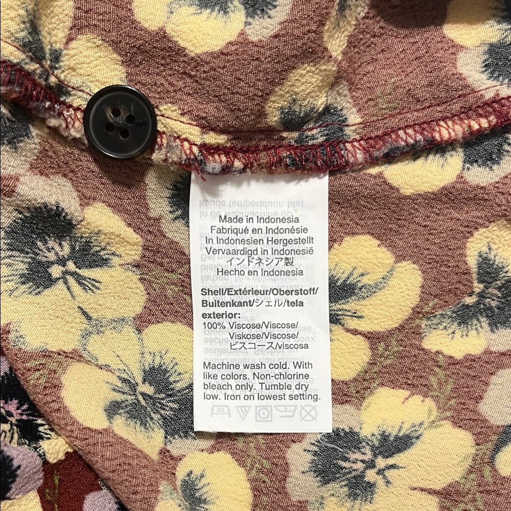 Madewell Floral Mini Dress in Brown and Cream - Picture 7 of 7